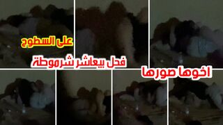 فحل بيعاشر شرموطة بنت الجيران على سطوح منزلهم واخوها بصور بسرية ازاي بيلتحس كسها
